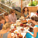 Students on the terrace