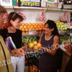 Students practising their spanish.